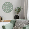 Floral Arabesque Wall Medallion – Light Green (16”)